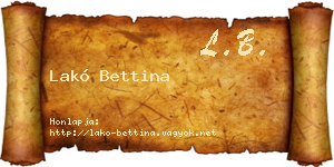 Lakó Bettina névjegykártya