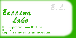 bettina lako business card